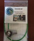 Package of Magnetic Trailer Brake Release Key For Easy Backups No Vehicle Needed with green cable and UC receiver fitting