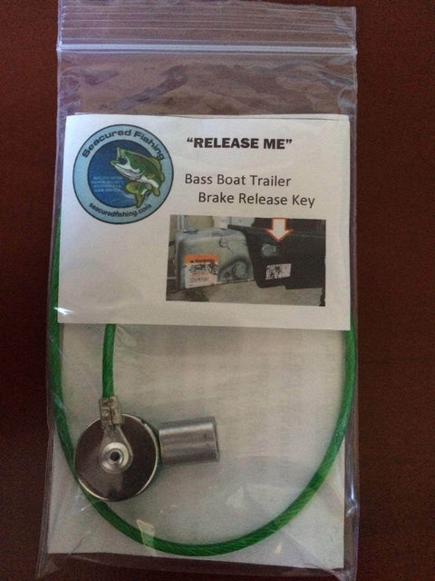 Package of Magnetic Trailer Brake Release Key For Easy Backups No Vehicle Needed with green cable and UC receiver fitting