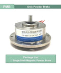 Micro Magnetic Powder Brake Clutch for Industrial Motors 1800 RPM, 10 Nm torque, single shaft design, pro grade heavy duty drive