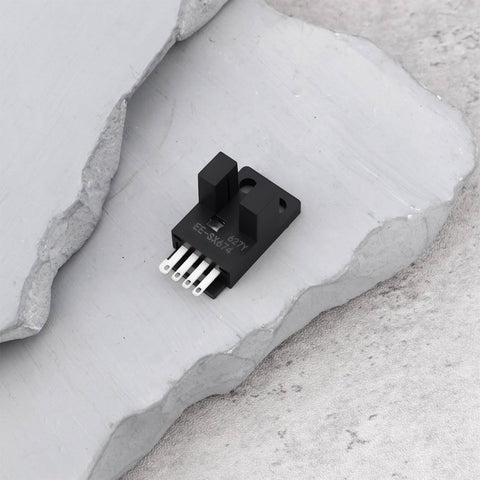 Side view of Two Pack Micro Photoelectric Sensor Switch 5 To 24V DC NPN Output Selectable Normally Open Or Normally Closed on stone