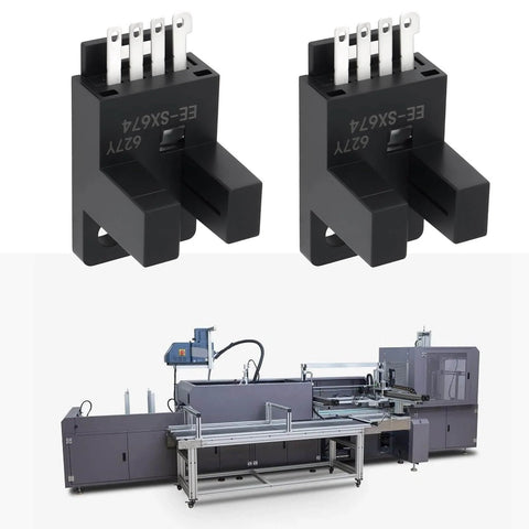 Two Pack Micro Photoelectric Sensor Switch 5 To 24V DC NPN Output Selectable Normally Open Or Normally Closed Compact Industrial Sensor