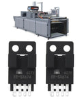 Two Pack Micro Photoelectric Sensor Switch 5 To 24V DC NPN Output Selectable Normally Open Or Normally Closed shown with machinery.