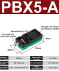 Diagram of PBX5-A model, part of Mini Multi Stage Vacuum Generator For Energy Saving High Flow And High Suction Industrial Pneumatic Vacuum Pump
