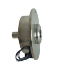 ZKG-50YN Solid Shaft Miniature Magnetic Particle Brake side view showcasing durable build and stable performance, 1800 RPM, 0.6A current.