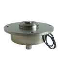 ZKG-50YN Solid Shaft Miniature Magnetic Particle Brake for equipment, showing metal casing and solid shaft, 1800 RPM, compact design