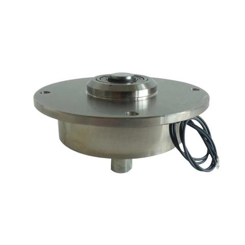 ZKG-50YN Solid Shaft Miniature Magnetic Particle Brake for equipment, showing metal casing and solid shaft, 1800 RPM, compact design