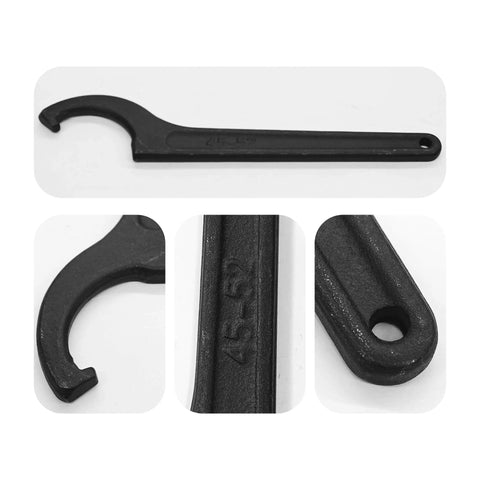 C Hook Spanner Wrench Fits 45 To 52Mm Round Nuts For Motorcycle Shock Absorbers And Coilovers 2 Pack Heavy Duty Pro Grade Carbon Steel