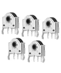 Pack of 5 Mouse Wheel Encoder 5.5mm 300W Time Accurate Rotary Scroll Wheel Decoder in silver and black for DIY mice upgrades