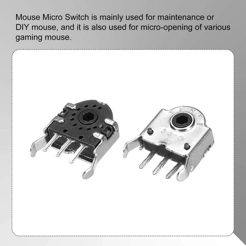 Mouse Wheel Encoder 5.5mm 300W Time Accurate Rotary Scroll Wheel Decoder Pack Of 5 Pcs for DIY mice and gaming mouse maintenance.