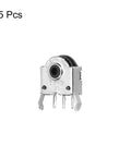 Mouse Wheel Encoder 5.5mm 300W Time Accurate Rotary Scroll Wheel Decoder Pack Of 5 Pcs, compact metal and ABS component, front view.