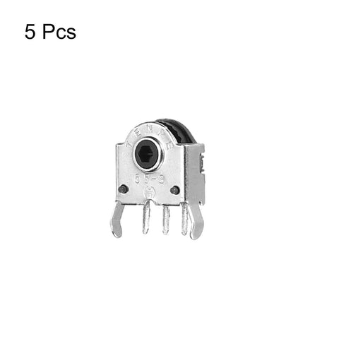 Mouse Wheel Encoder 5.5mm 300W Time Accurate Rotary Scroll Wheel Decoder Pack Of 5 Pcs, compact metal and ABS component, front view.