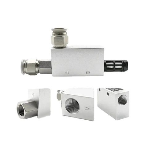 Air Exhaust Ejector Vacuum Module For Pneumatic Systems With Negative Pressure Control Valve, No Fuss Setup, 10W 6F Fittings