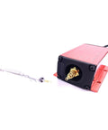 Non-Contact Eddy Current Displacement Sensor 1-50mm Range With 0-10V Output, stainless steel probe on white background