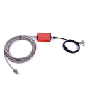 Non-Contact Eddy Current Displacement Sensor ML33-A-A 4-20mA Signal Type with stainless steel housing and cables.