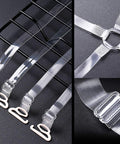 120Pcs Nylon Bra Strap Hooks Rings Sliders Clasp Replacement Set For Sewing Bikini Tops Nightgowns Slip Dresses 3 Styles 8mm 12mm
