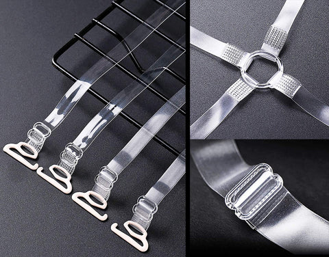 60Pcs Nylon Bra Strap Rings Hooks Set For DIY Bra And Swimwear Repair 8Mm And 12Mm Inner Dia Three Styles Ring Slider Hook