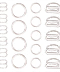 240 Piece Nylon Bra Strap Rings Hooks And Sliders Set For Sewing Bikini Tops Lingerie Nightgowns And Swimwear Three Styles With 8mm And 12mm Inner Diameters