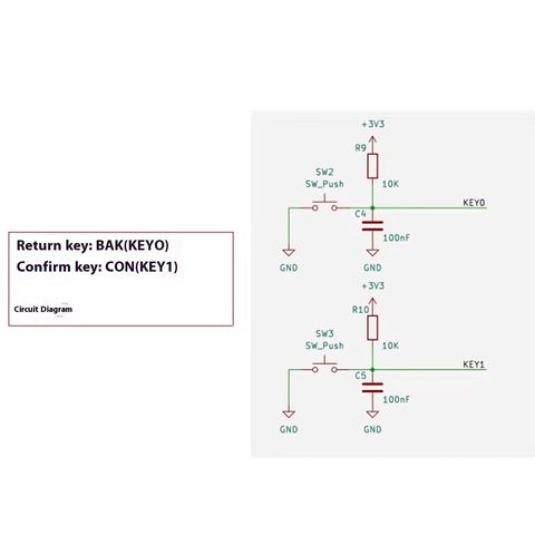 Circuit diagram for Dope 0.96 Inch And 1.3 Inch OLED Display Module With EC11 Rotary Encoders I2C Interface LCD Screen