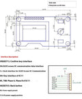 Technical diagram of Dope 0.96 Inch And 1.3 Inch OLED Display Module With EC11 Rotary Encoders I2C Interface for IoT prototyping.