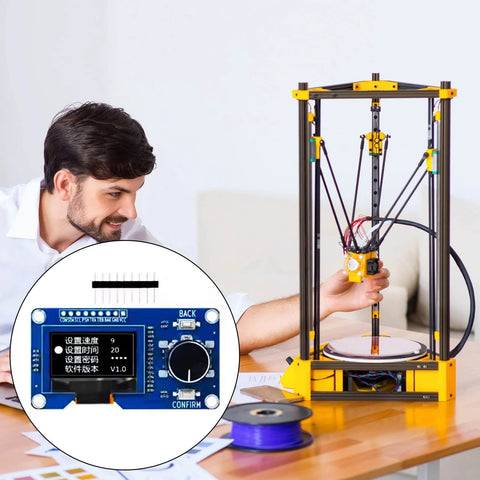 Dope 0.96 Inch And 1.3 Inch OLED Display Module With EC11 Rotary Encoders used in a 3D printer setup