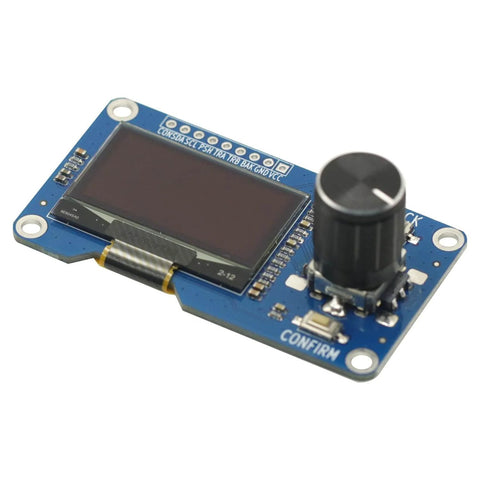 1.3 Inch White OLED Display Screen With EC11 Rotary Encoder Module IIC Interface on blue board for Arduino projects