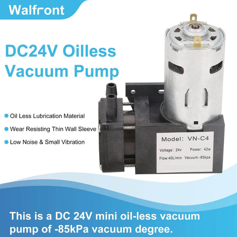 Oil Free 24V Mini Vacuum Pump For Air Water And Gas, Tiny Powerhouse Delivers Up To 85 KPa Vacuum With 40 Liters Per Minute Flow