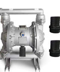 Air Diaphragm Pump for Oil Transfer, 1.5 Inch Inlet and Outlet, Aluminum Body with Nitrile Rubber Diaphragms, 44 GPM