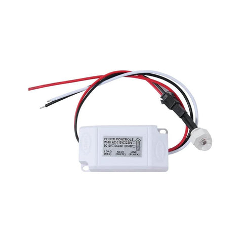 Outdoor Dusk To Dawn Photo Sensor Switch For Lamps And Lighting Auto Night On Daylight Off Photocell with wires visible