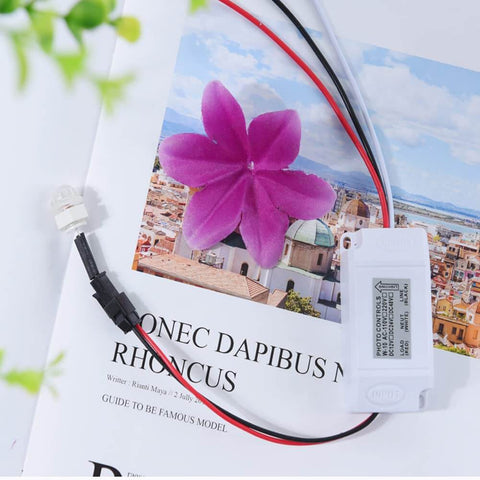 Outdoor Dusk To Dawn Photo Sensor Switch For Lamps And Lighting Auto Night On Daylight Off Photocell with cables on a magazine