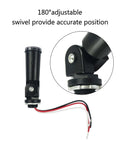 Outdoor Dusk To Dawn Photocell Switch 120V Hard Wired Post Eye Light Control with swivel mount and wires visible