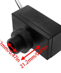 No Fuss Outdoor Photosensitive Sensor Switch For Dusk To Dawn Lighting, showing product dimensions in black casing.