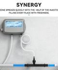 Replacement Ozone Venturi Injector Kit For Hot Tubs Spas Cold Plunges And Swim Spas shown installed on wall with tubing