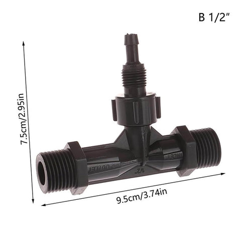 Pro Grade Venturi Ejector For Ozone And Water Mixing With Built In Anti Backflow Valve plastic assembly dimensions in view