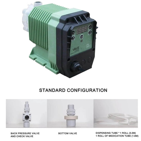 Acid Dosing Pump 5.04L Electromagnetic Diaphragm Metering Pump For Precise Automatic Micro Dosing With PTFE Diaphragm and Accessories