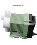 Side view of Acid Dosing Pump 5.04L Electromagnetic Diaphragm Metering Pump with PTFE diaphragm for precise dosing