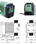 Acid Dosing Pump 5.04L Electromagnetic Diaphragm Metering Pump with digital display and PTFE diaphragm for industrial use