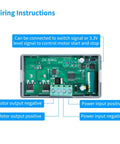 Beast Power DC Motor Speed Controller wiring instructions showing power and motor connections on 9V to 60V 12A 500W PWM module