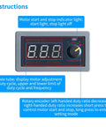 Front view of the Beast Power DC Motor Speed Controller, showing digital display and rotary switch for 9V to 60V, 12A, 500W PWM control.