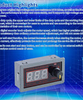 Beast Power DC Motor Speed Controller 9V To 60V 12A 500W PWM with digital display and rotary knob front view