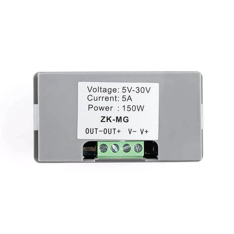 PWM Motor Driver For DC Motors 5V 12V 24V With Digital Encoder And Stepless Rotary Switch Dialed In Speed Regulator, rear view