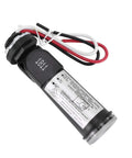 Photoelectric Dusk To Dawn Sensor Switch For Outdoor Lighting 120V Black With Watertight Cover, detail view with wires shown