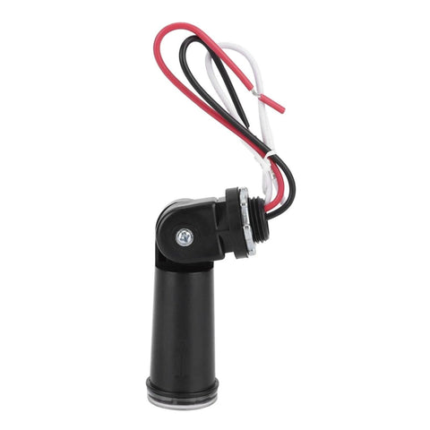 Photoelectric Dusk To Dawn Sensor Switch For Outdoor Lighting 120V Black With Watertight Cover, weatherproof housing.