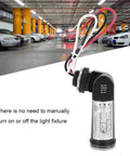 Photoelectric Dusk To Dawn Sensor Switch For Outdoor Lighting 120V Black With Watertight Cover, sensor with wires in a parking garage