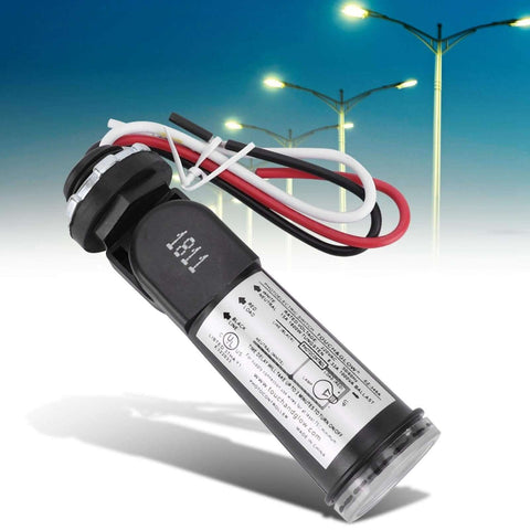 Photoelectric Dusk To Dawn Sensor Switch For Outdoor Lighting 120V Black With Watertight Cover Auto On At Dusk Off At Dawn