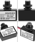 120VAC Photoelectric Light Sensor Auto On Off Switch For Lighting Fixtures showing front and side views.
