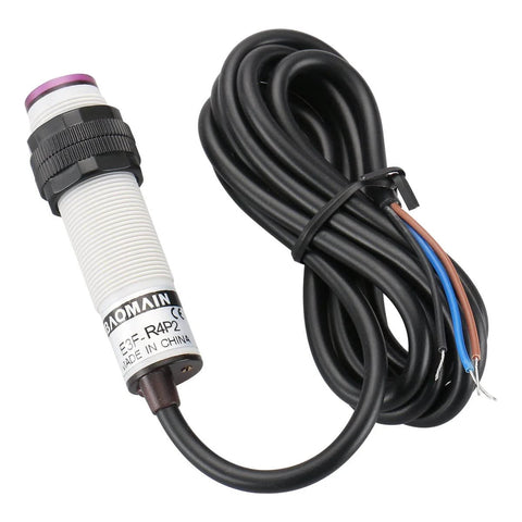 Photoelectric Sensor E3F-R4P2 Retroreflective Optical Switch with M18 Thread and 150mm Cable, Pro Grade Rugged Design