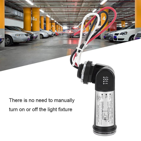 Photoelectric Switch With 50 60Hz Light Sensor Control Automatic On Off For Outdoor Lights in a parking garage