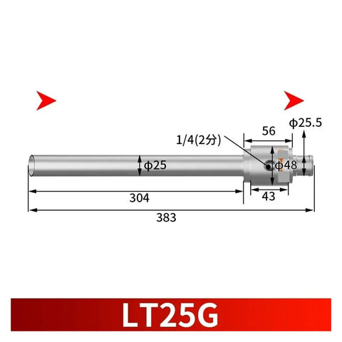 Go-To High Flow Air Powered Vacuum Generator dimensions schematic for plastic pellet transport
