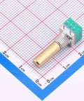 One Piece Plug-In Rotary Encoder ED08C030-FE18C9.0-A16-1002X on measurement grid for precise control in electronics projects.
