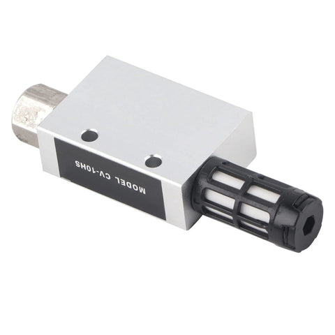Pneumatic Exhaust Vacuum Generator Ejector with Silencer and Air Venturi for industrial use, compact aluminum alloy construction, side view